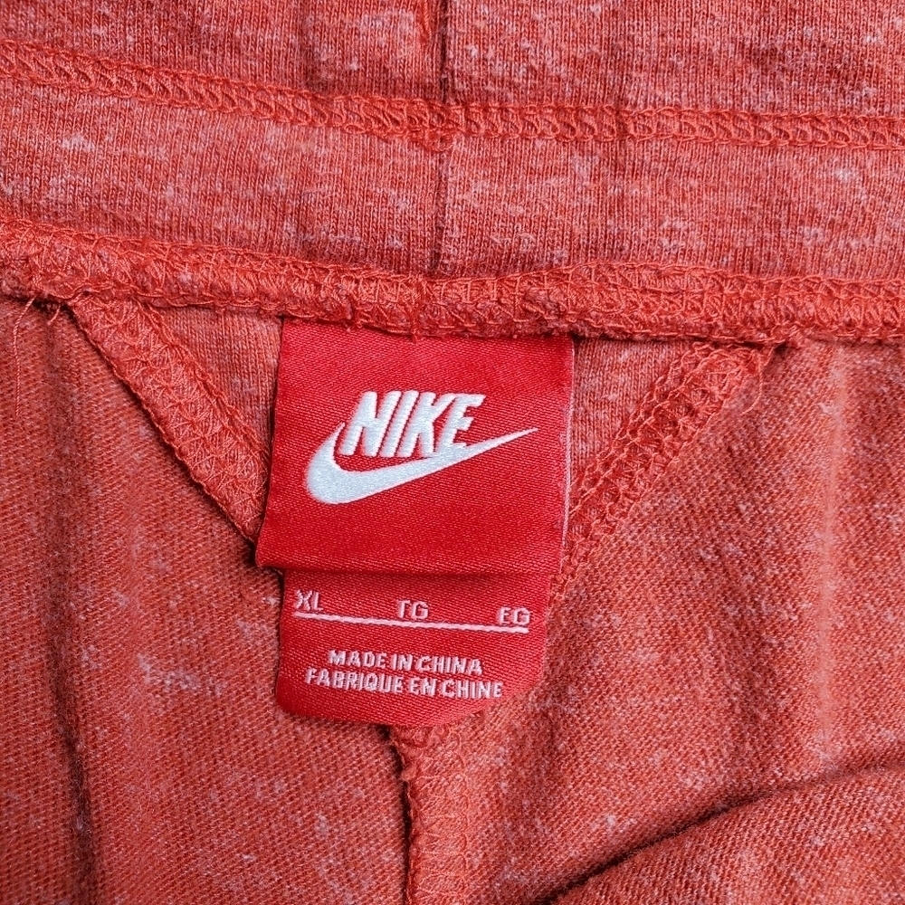 Nike Sportswear Red Gym Vintage Graphic Logo Tie Waist Shorts - Picture 6 of 7